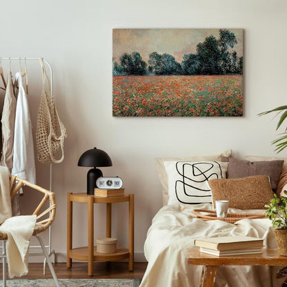 Leinwandbild - Claude Monet – Field with wild Poppies
