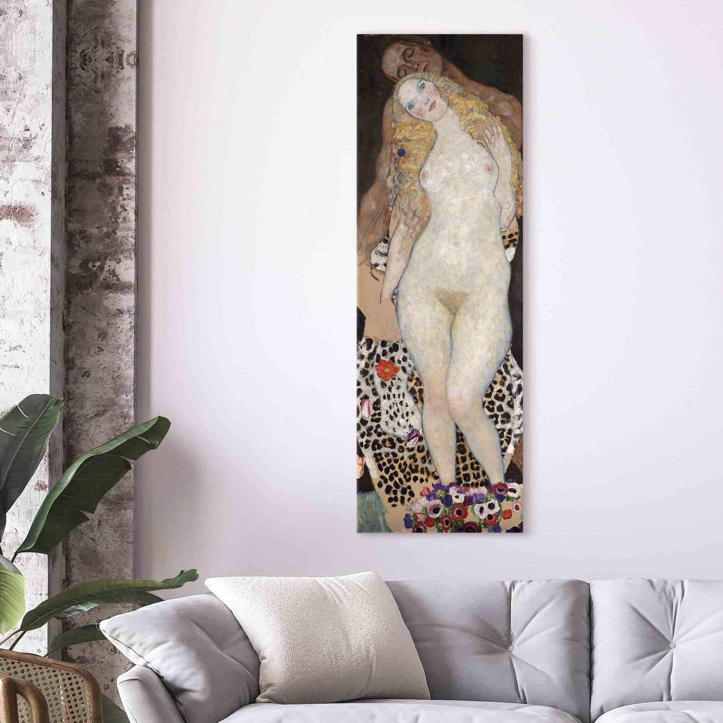Leinwandbild - Adam and Eve (Gustav Klimt) Artgeist