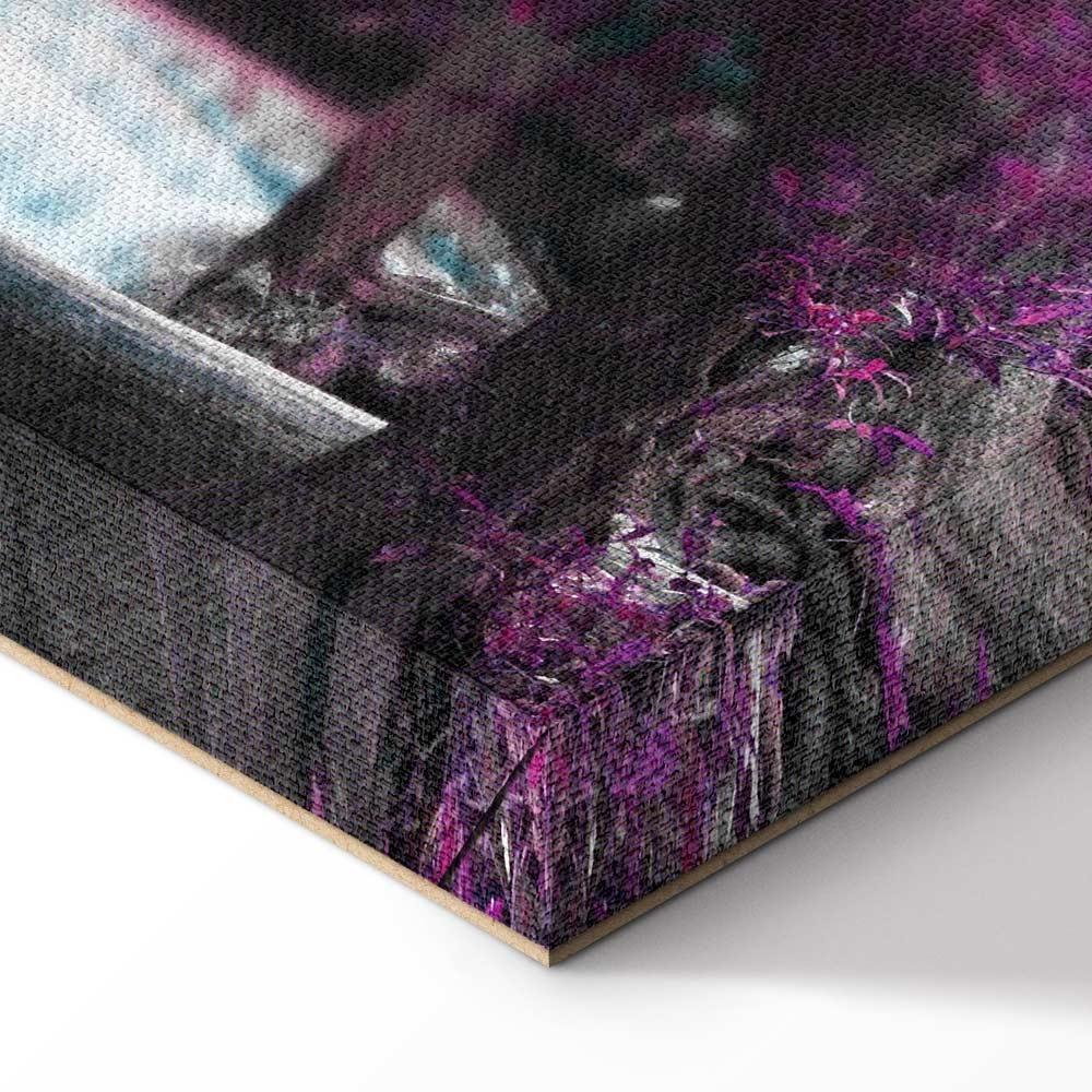 Leinwandbild - Waterfall and Buddha