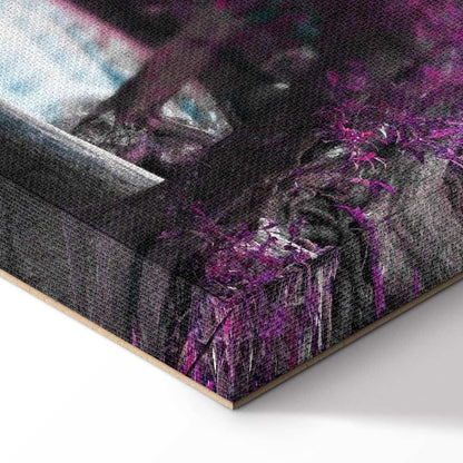 Leinwandbild - Waterfall and Buddha