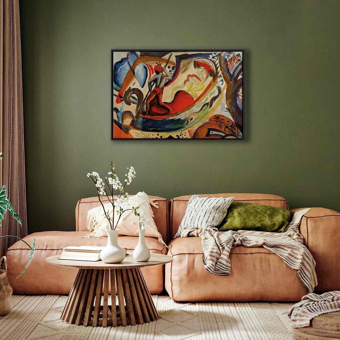 Leinwandbild - August Macke – Nackte Mädchen in der Barke