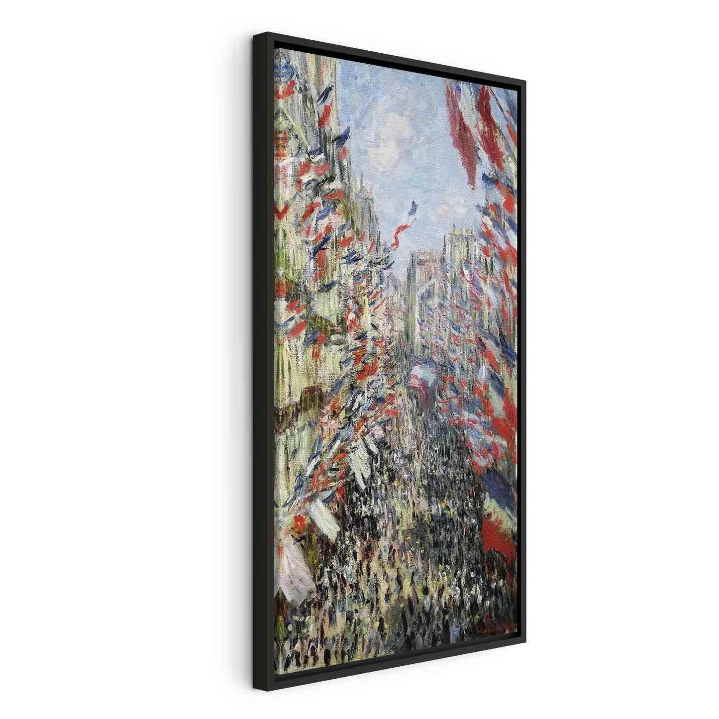Leinwandbild - The Rue Montorgueil Paris Celebration of June (Claude Monet) Artgeist