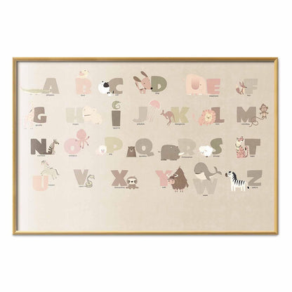 Poster - Beige Alphabet