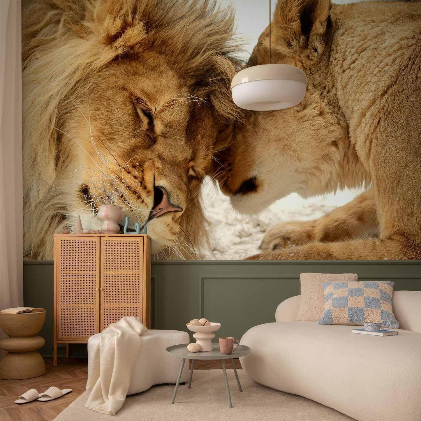 Fototapete - Lion Tenderness Artgeist