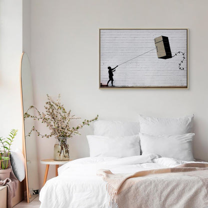 Leinwandbild - Flying Fridge (1 Part) Wide