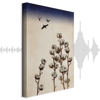 Leinwandbild - Cotton Branches (1 Part) Vertical