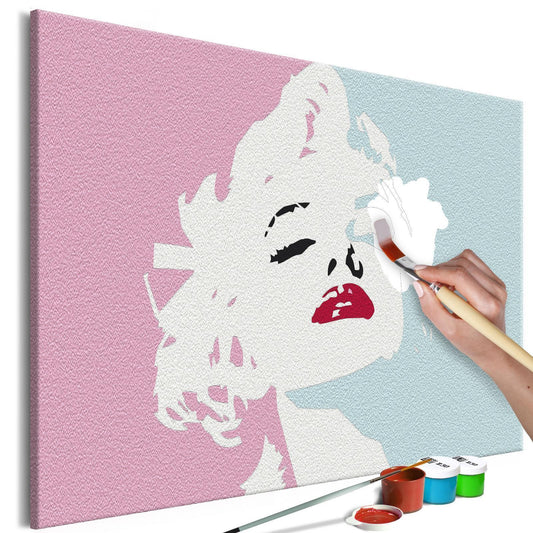 Malen nach Zahlen - Marilyn in Pink