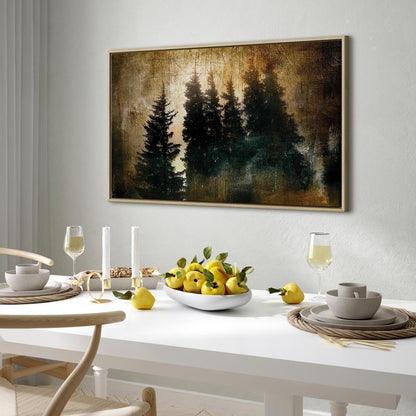 Leinwandbild - Stately Spruces (1 Part) Wide