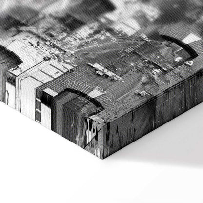 Leinwandbild - New York City Collage (5 Parts) Wide Black and White