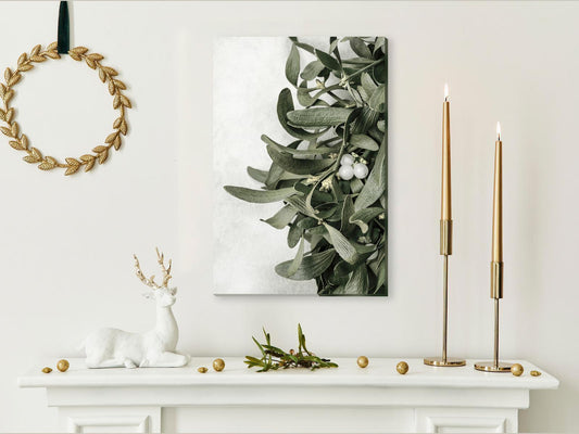 Leinwandbild - Christmas Mistletoe (1 Part) Vertical Artgeist