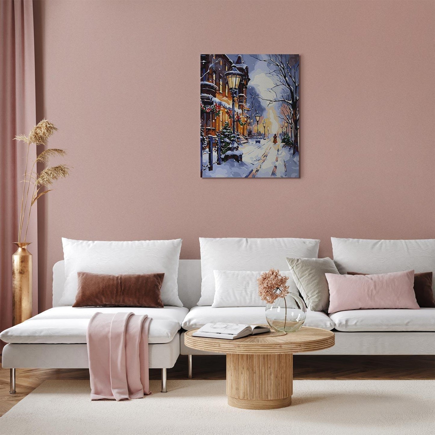 Malen nach Zahlen - The glow of lanterns in winter