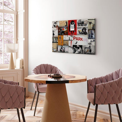 Leinwandbild - Banksy - collage