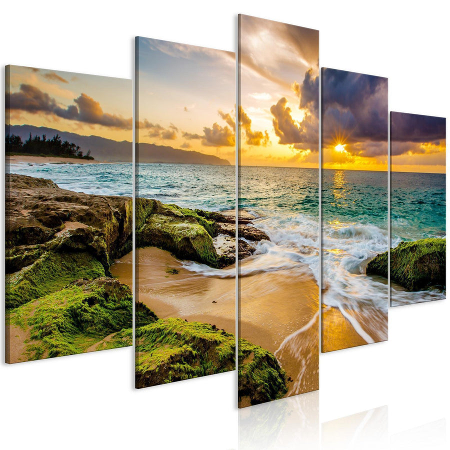 Leinwandbild - Turquoise Sea (5 Parts) Wide Artgeist