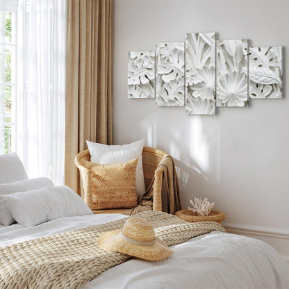 Leinwandbild - Alabaster Garden (5 Parts) Wide