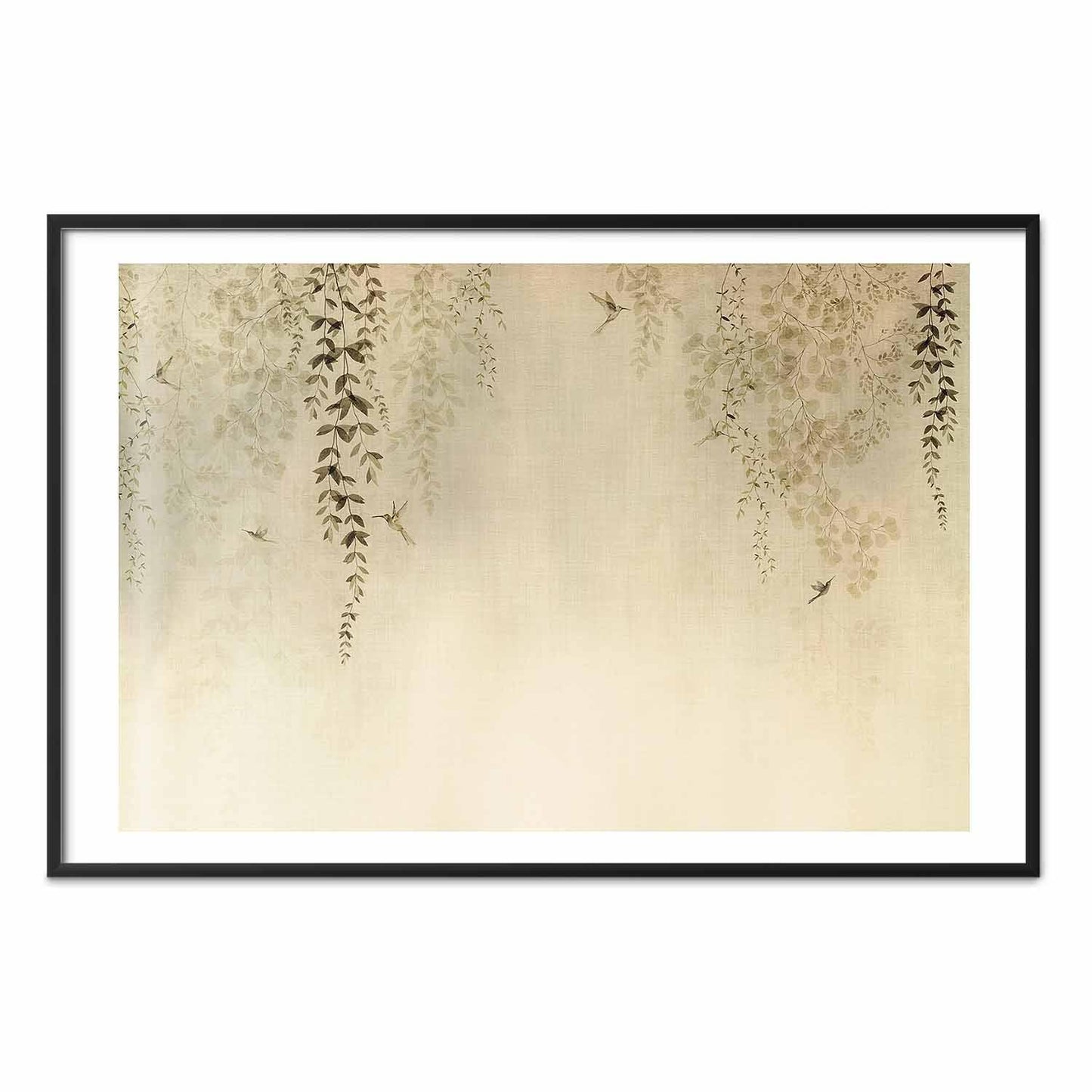 Poster - Beige Hummingbirds