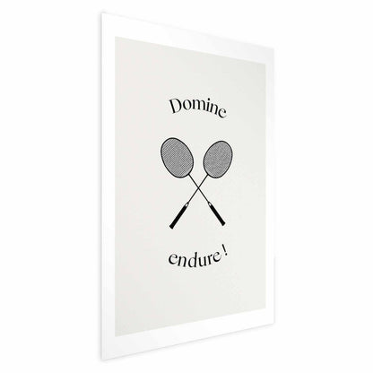 Poster - Summer Games - Badminton Rackets on a White Background