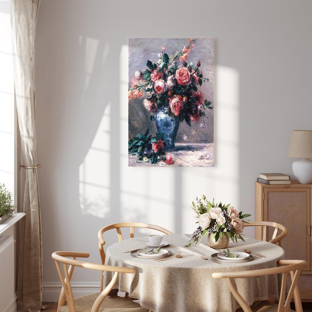 Leinwandbild - Pierre-Auguste Renoir – Vase of Roses