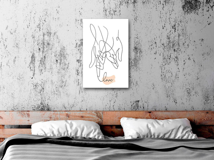Leinwandbild - Tangled Love (1 Part) Vertical Artgeist