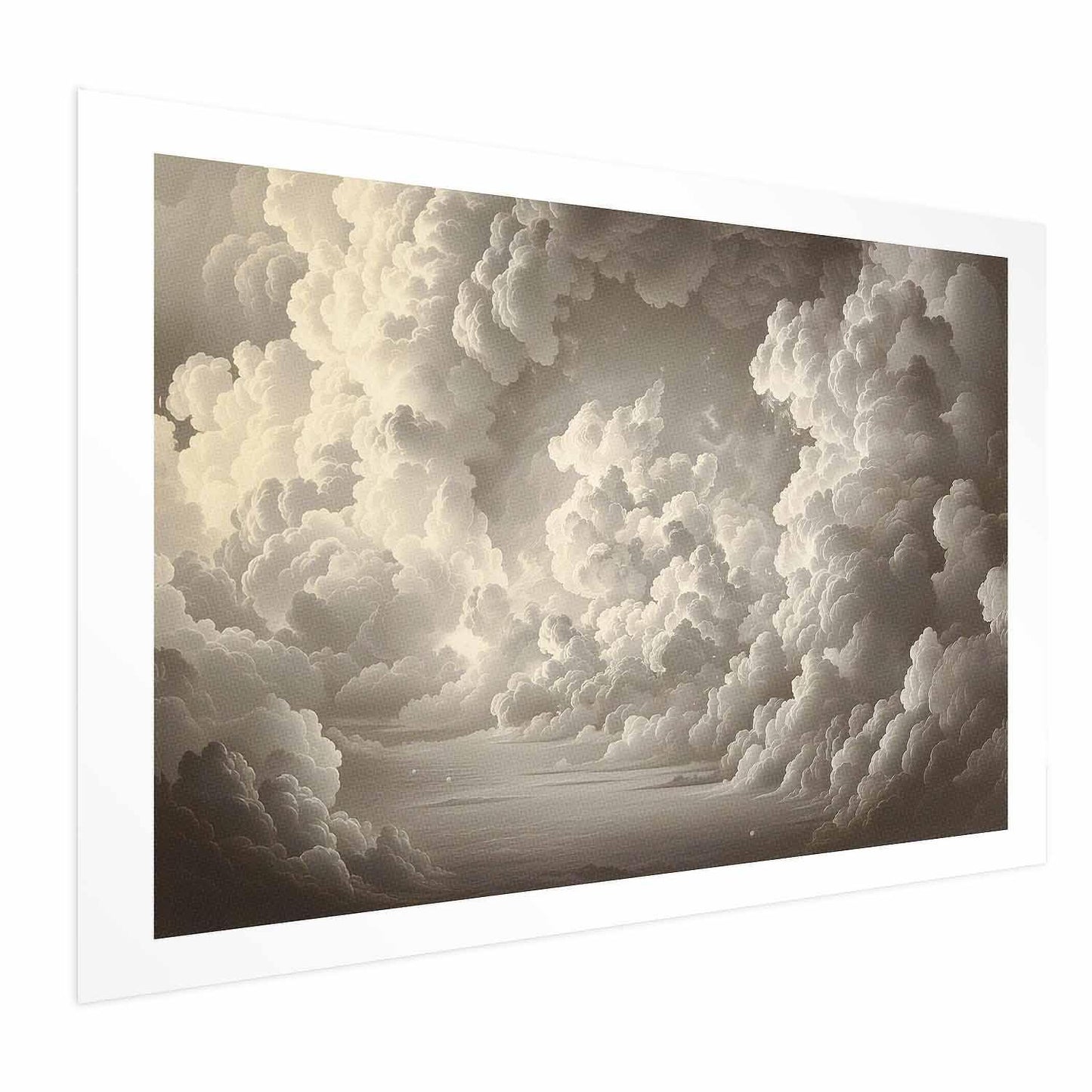 Poster of illuminated clouds with soft light in sky theater.