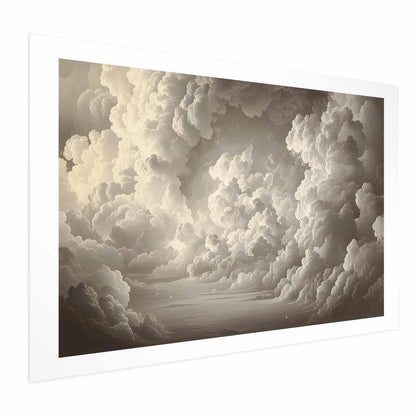 Poster of illuminated clouds with soft light in sky theater.