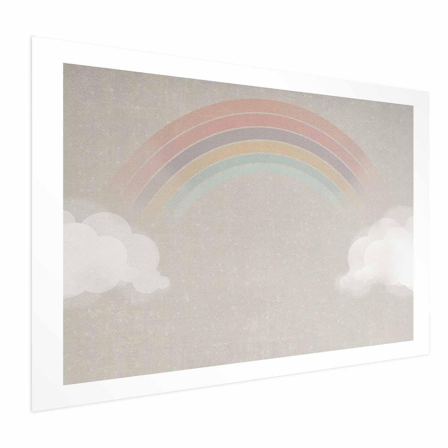 Poster Regenbogen im Regen – Sanfte Farben, leise Magie