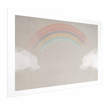 Poster Regenbogen im Regen – Sanfte Farben, leise Magie