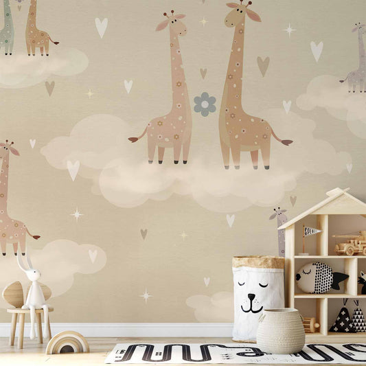 Fototapete - Giraffes in Love Artgeist