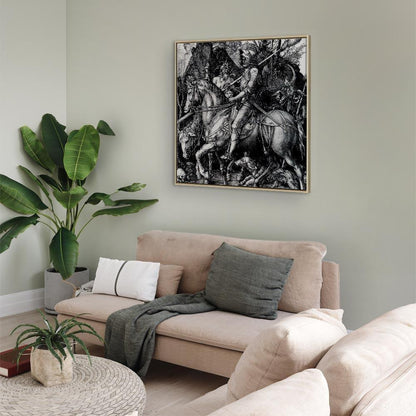 Leinwandbild - Albrecht Dürer – Knight, Death and the Devil