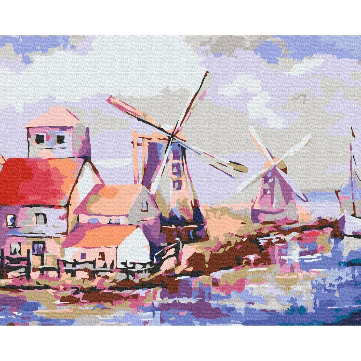 Malen nach Zahlen - Windmills (Landscape)
