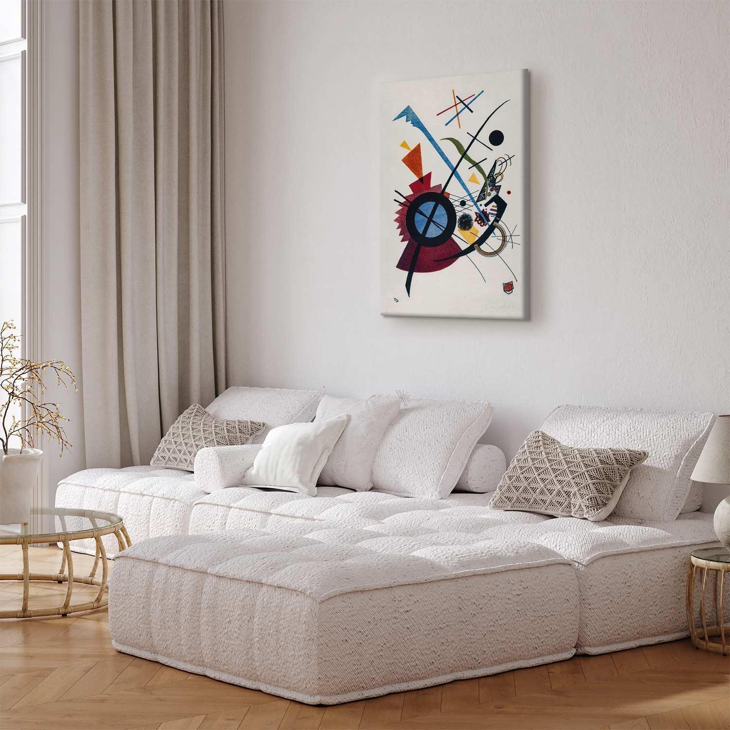 Leinwandbild - Primary Colors - Kandinsky’s Geometric Abstraction (Wassily Kandinsky) Artgeist