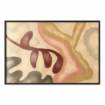 Poster - Colorful Shapes - worn figures in lime wash technique