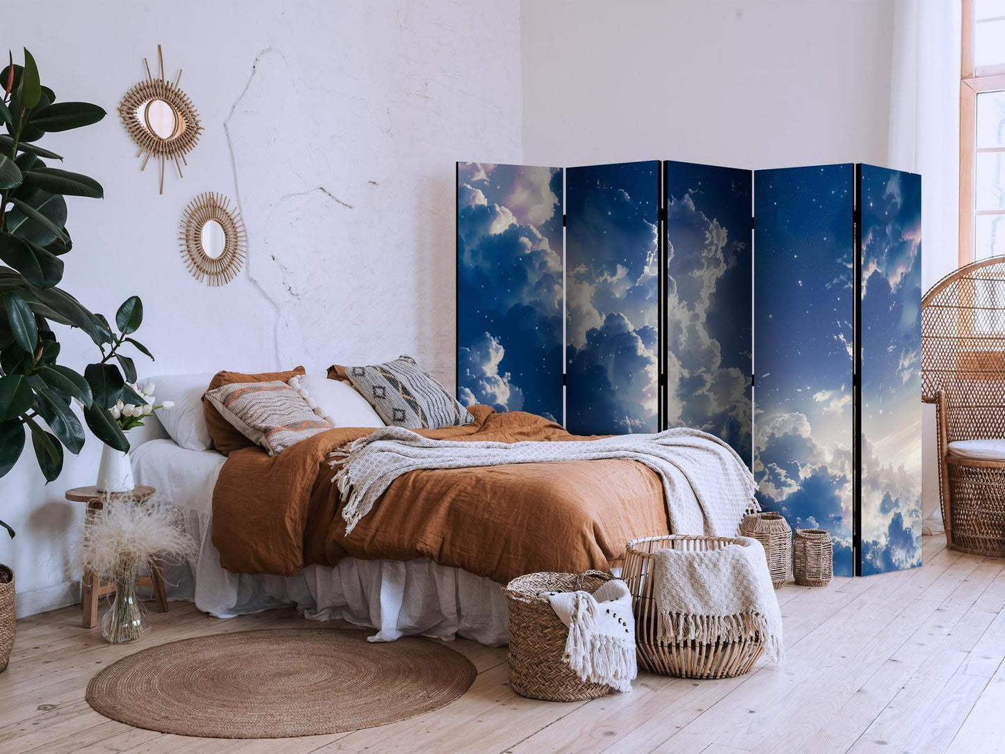 Paravent - Starry Clouds and Delicate Light Over a Corner of the Sky Artgeist
