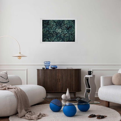 Poster - Carpet Ornaments in Emerald Shades Artgeist