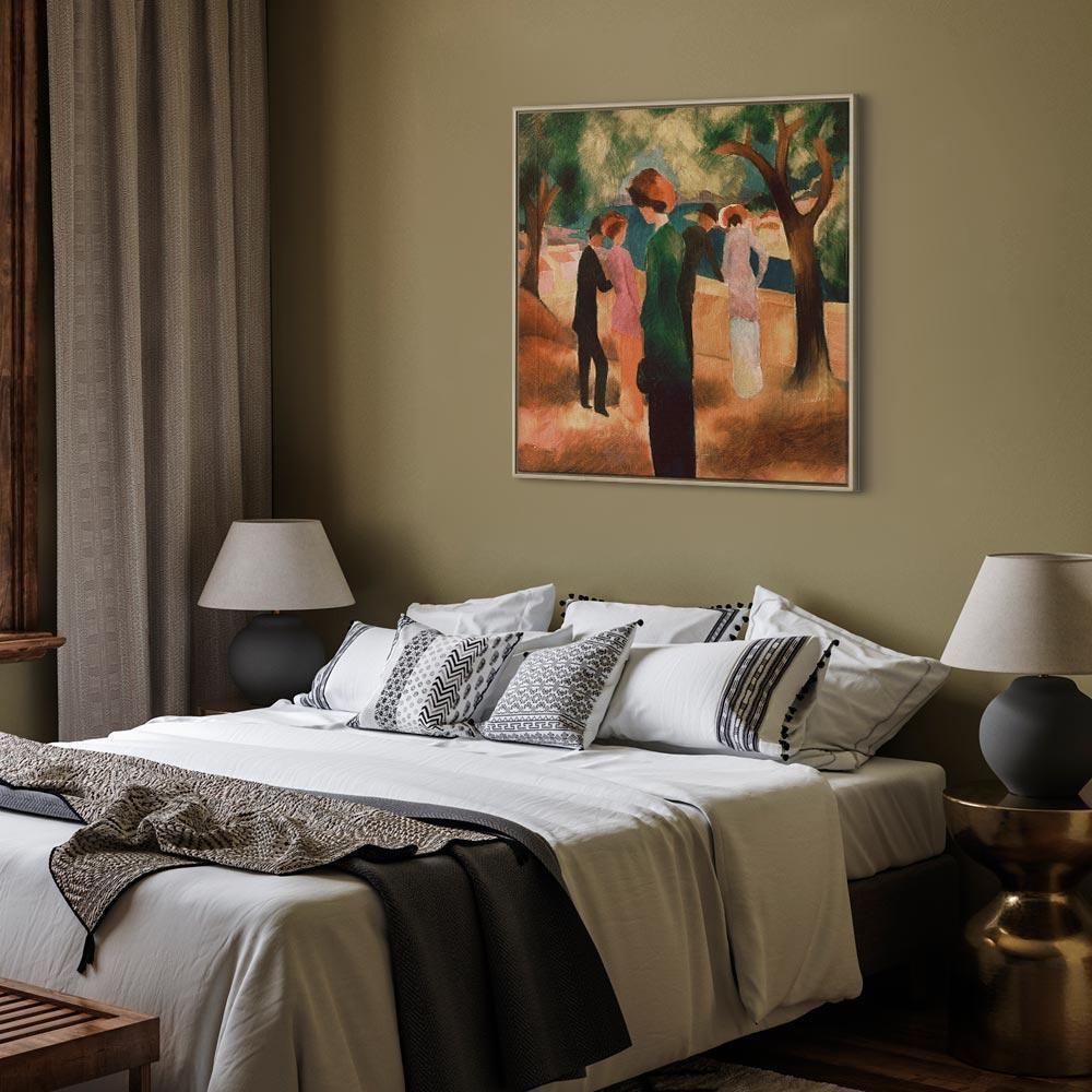 Leinwandbild - August Macke – Lady in Green Jacket