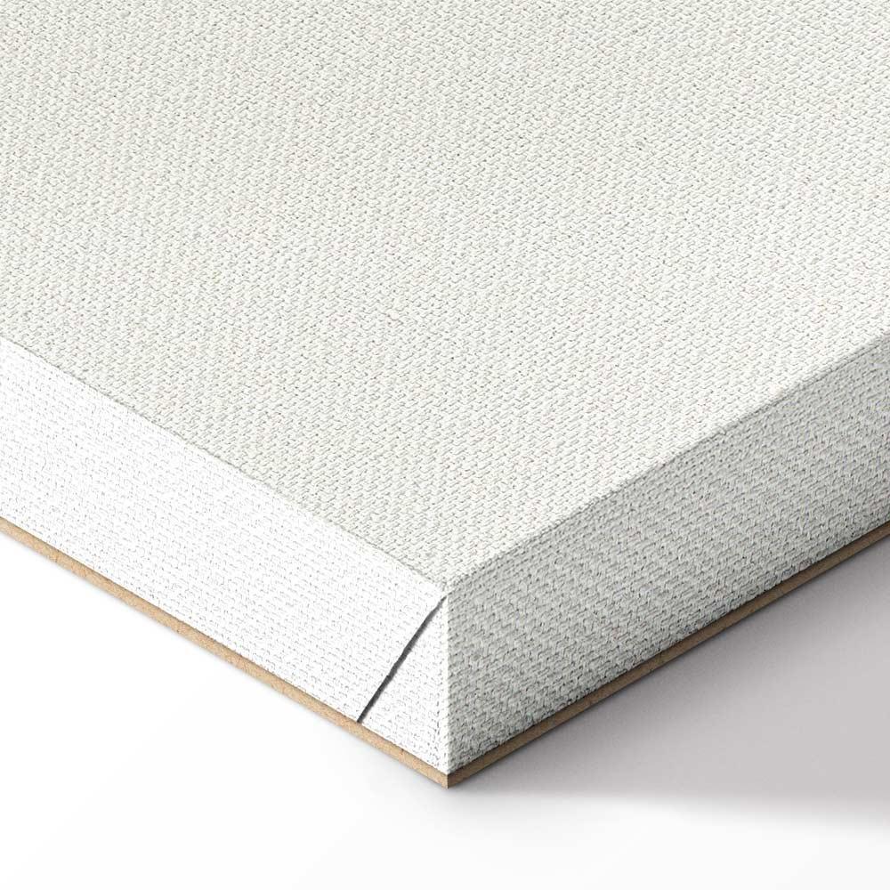 Leinwandbild - Black Graphic Drawing of the Eiffel Tower on a Cream Background