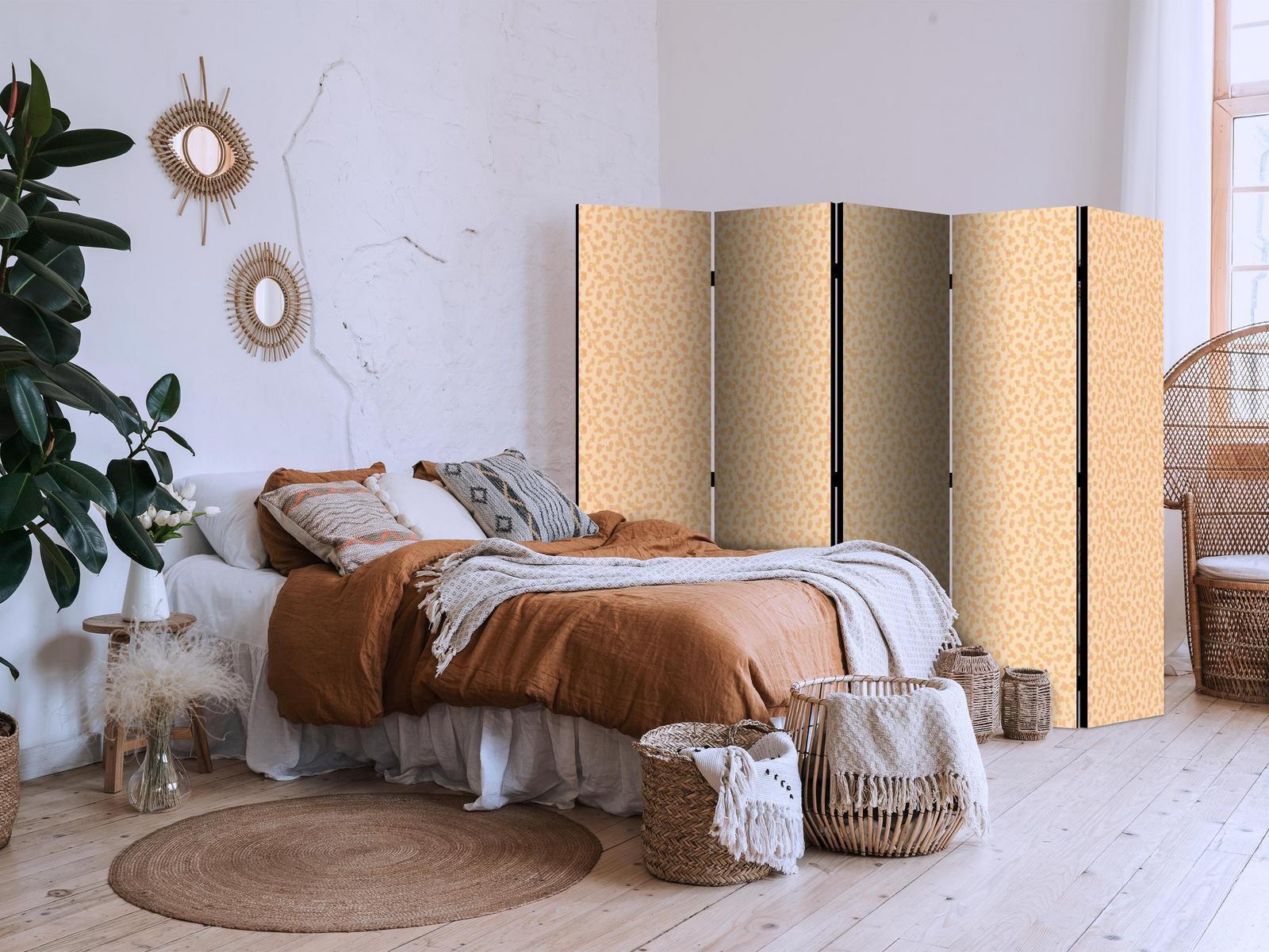 Paravent - Tiny Dots - Optimistic Pattern in Peach Colors Artgeist