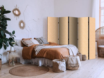Paravent - Tiny Dots - Optimistic Pattern in Peach Colors Artgeist