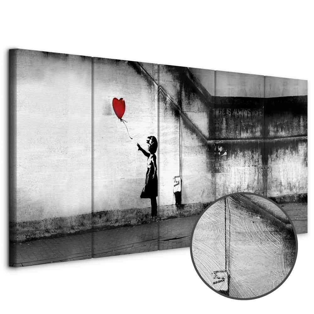 Leinwandbild - Banksy: Runaway Balloon