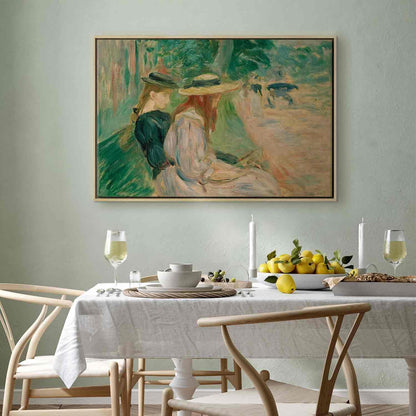 Leinwandbild - Sur un banc de Bois de Boulogne (Berthe Morisot) Artgeist