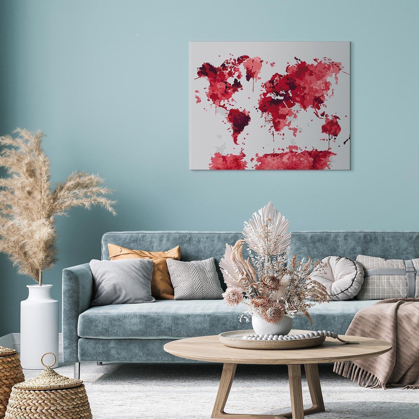 Malen nach Zahlen - Watercolor Map