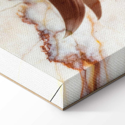 Leinwandbild - Elegance of a Flower (1-part) - Delicate Lily on Marble in Sepia