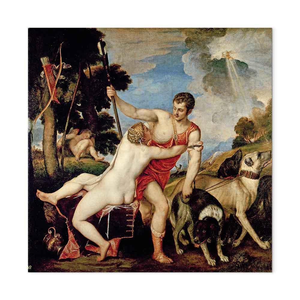 Leinwandbild - Titian – Venus and Adonis