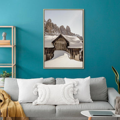 Leinwandbild - Winter in the Dolomites (1 Part) Vertical