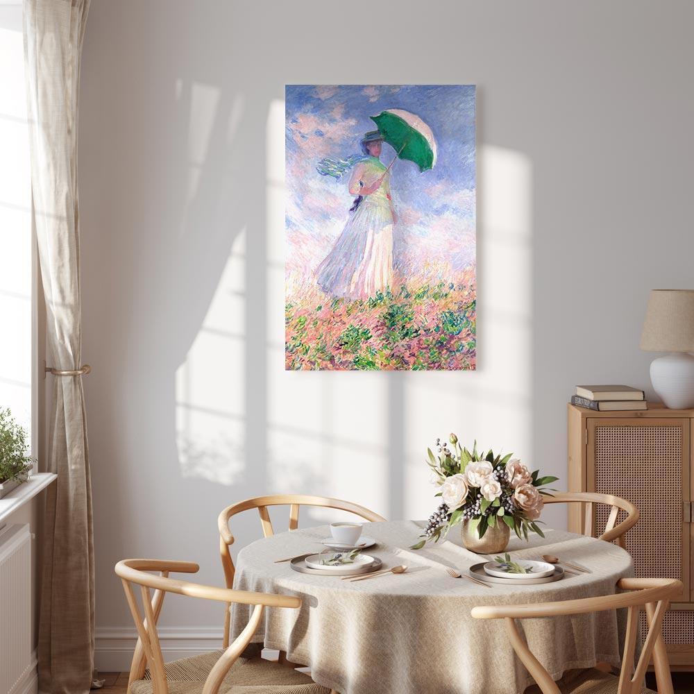 Leinwandbild - Claude Monet – Woman with a Parasol, facing right