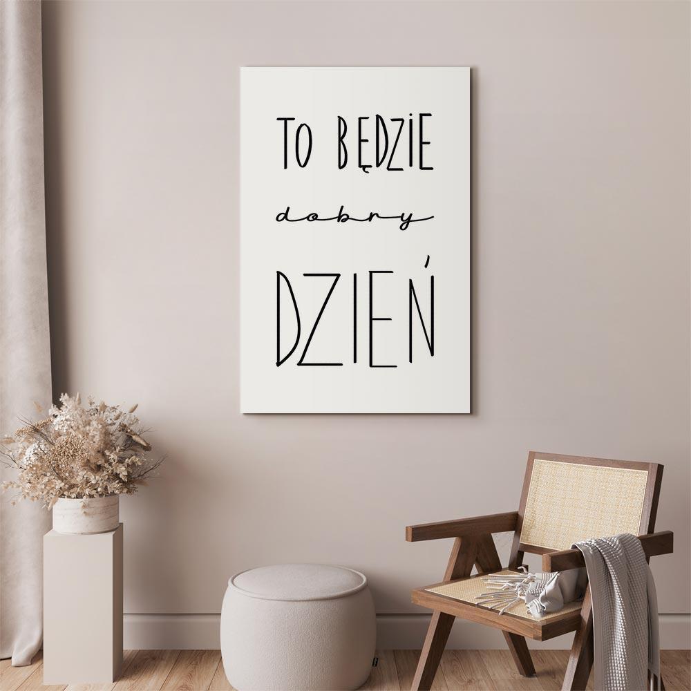 Leinwandbild - Art of Words (1-part) - Inspirational Black Text on White