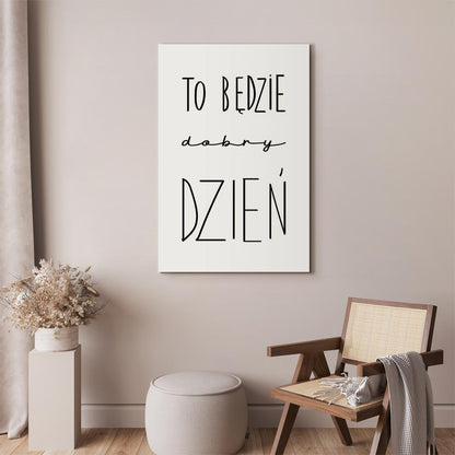 Leinwandbild - Art of Words (1-part) - Inspirational Black Text on White
