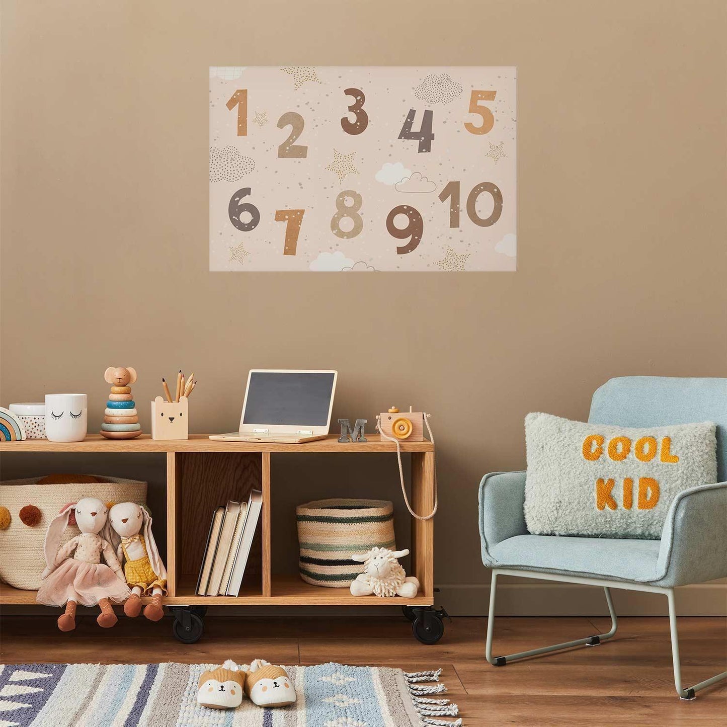 Poster - Numbers with Falling Snow