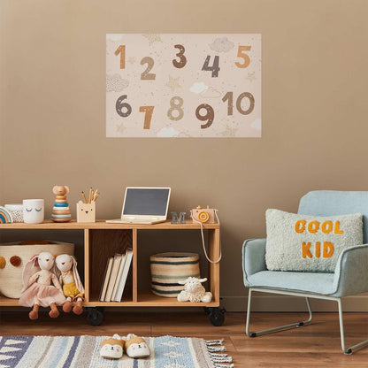 Poster - Numbers with Falling Snow