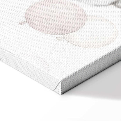 Leinwandbild - Toy Bears with Balloons - Flying Plush Bears Among Balloons Clouds and Rainbows in Subtle Pastel Hues