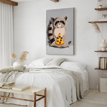 Leinwandbild - Gourmand Raccoon (1 Part) Vertical